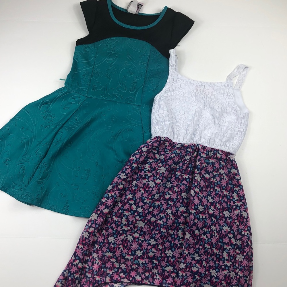Girls size 7 hi low dress bundle lot euc